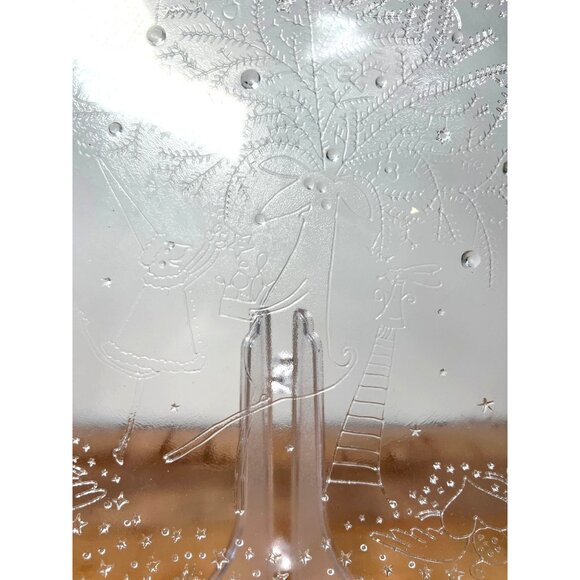 Vintage Decorative Glass Platter With Whimsical Celestial Design Neiman Marcus - Picture 2 of 6